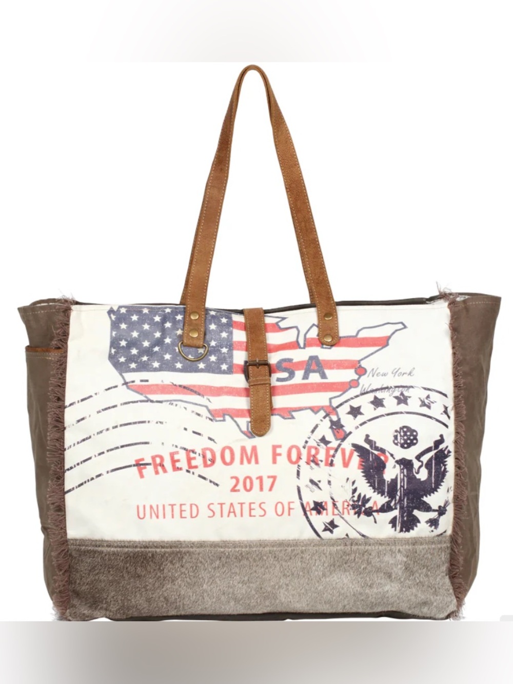 Myra Bag Freedom Forever USA Canvas Tote Bag